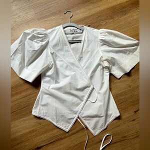 Ganni Wrap Blouse - Size 38
